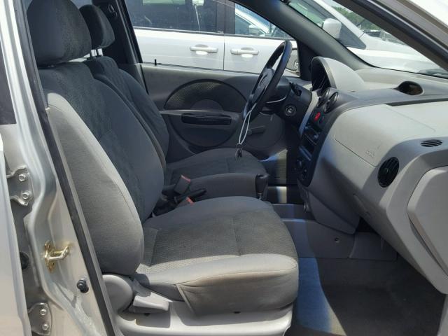 KL1TD62615B342131 - 2005 CHEVROLET AVEO BASE Gümüş foto 5