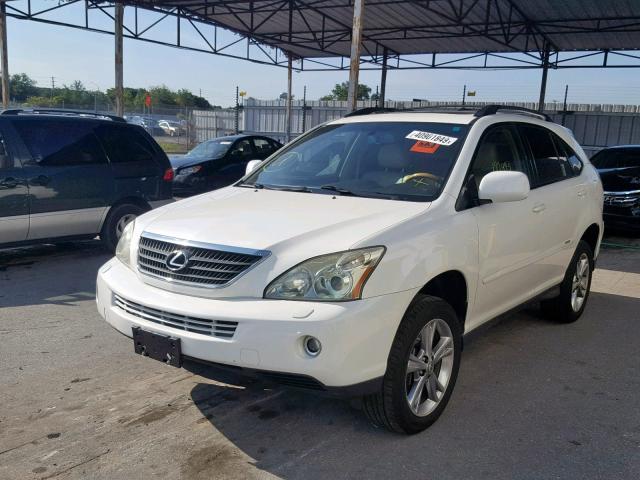 JTJHW31UX72037086 - 2007 LEXUS RX 400H WHITE photo 2