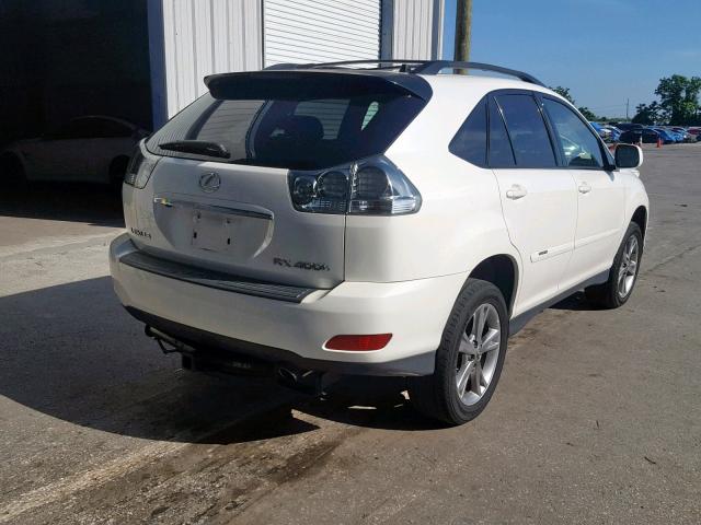 JTJHW31UX72037086 - 2007 LEXUS RX 400H WHITE photo 4