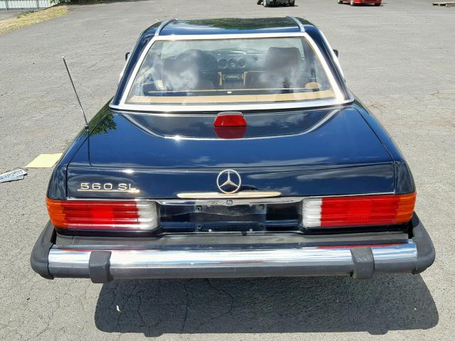 WDBBA48DXHA069075 - 1987 MERCEDES-BENZ 560 SL BLACK photo 6