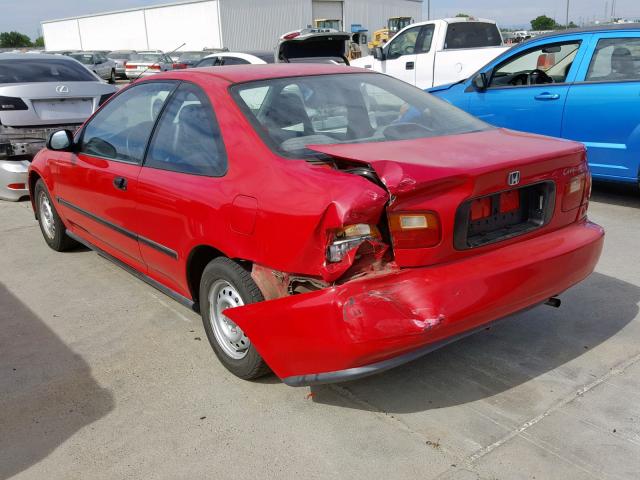 2HGEJ2126SH555386 - 1995 HONDA CIVIC DX RED photo 3