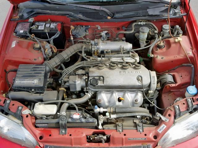 2HGEJ2126SH555386 - 1995 HONDA CIVIC DX RED photo 7