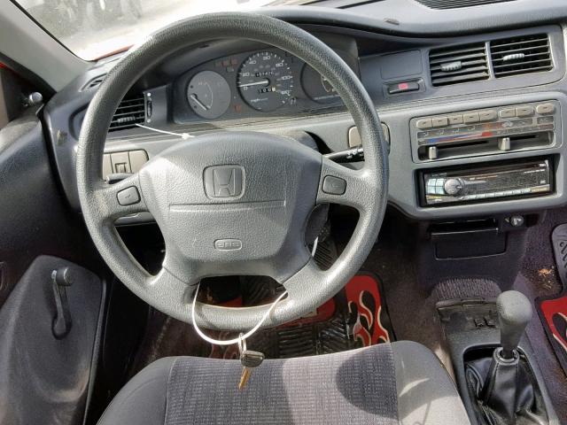 2HGEJ2126SH555386 - 1995 HONDA CIVIC DX RED photo 9