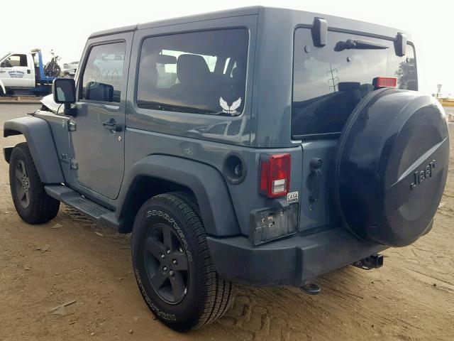 1C4GJWAG0FL565950 - 2015 JEEP WRANGLER S GRAY photo 3