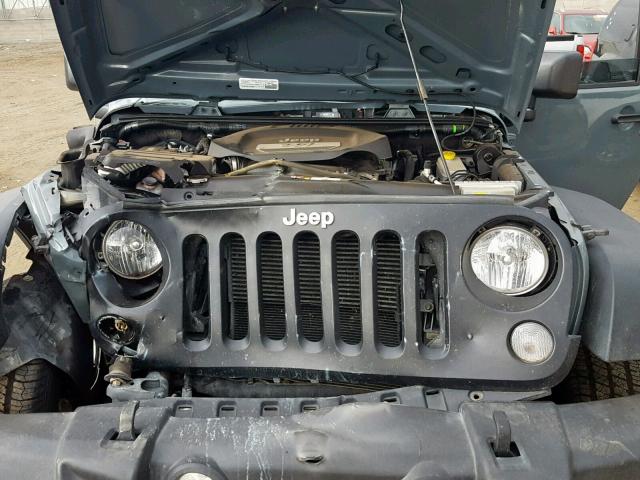 1C4GJWAG0FL565950 - 2015 JEEP WRANGLER S GRAY photo 7