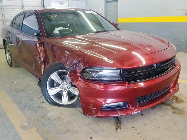 2C3CDXHG0JH175930 - 2018 DODGE CHARGER SX MAROON photo 1