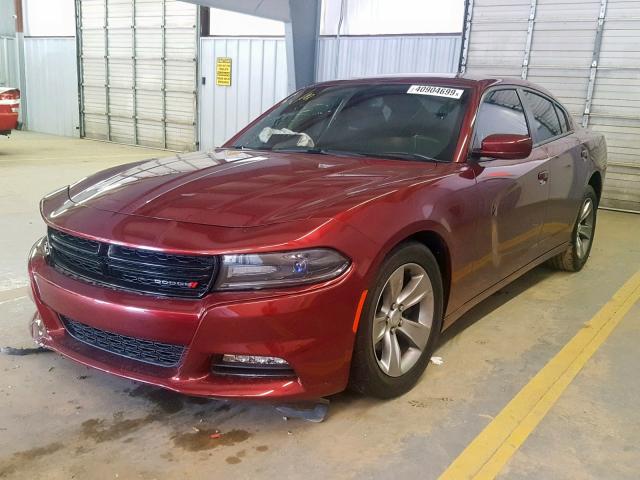 2C3CDXHG0JH175930 - 2018 DODGE CHARGER SX MAROON photo 2