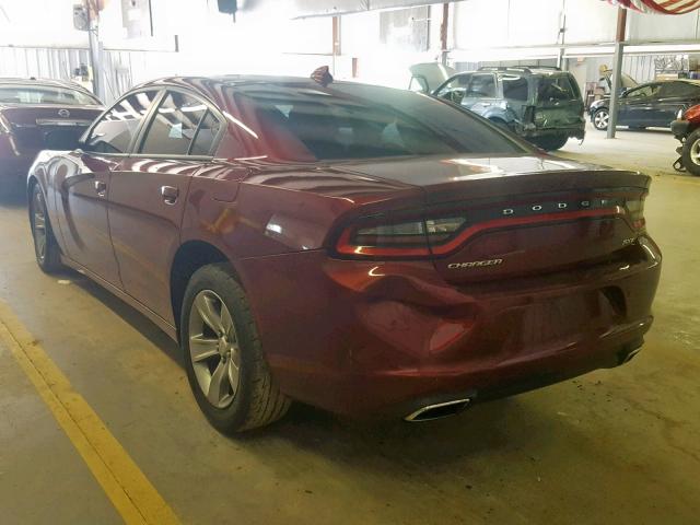 2C3CDXHG0JH175930 - 2018 DODGE CHARGER SX MAROON photo 3