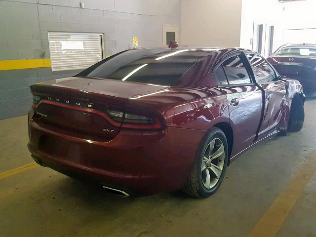 2C3CDXHG0JH175930 - 2018 DODGE CHARGER SX MAROON photo 4