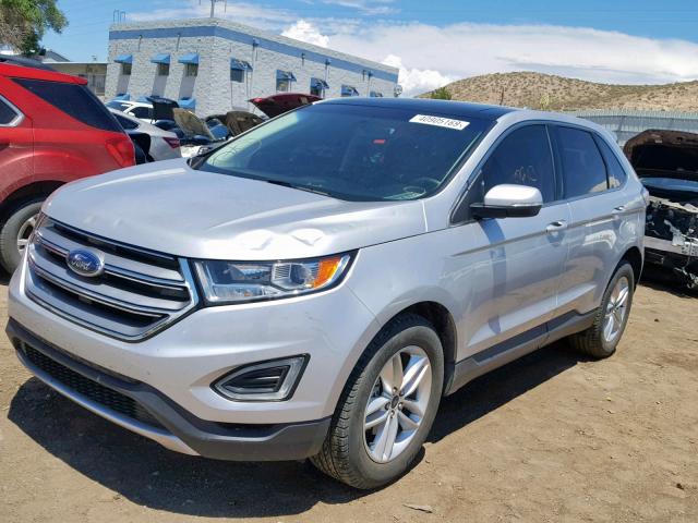 2FMPK3J95HBB37285 - 2017 FORD EDGE SEL SILVER photo 2