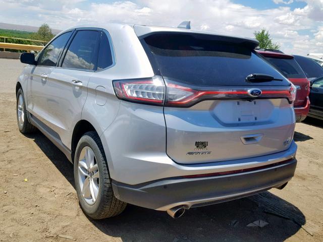 2FMPK3J95HBB37285 - 2017 FORD EDGE SEL SILVER photo 3