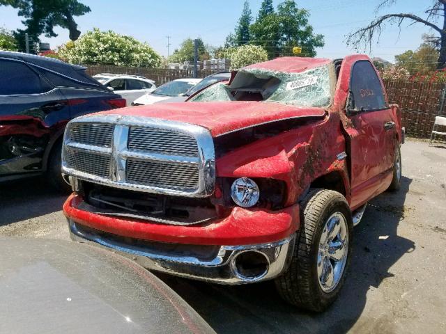 1D7HA18D45S333218 - 2005 DODGE RAM 1500 S RED photo 2