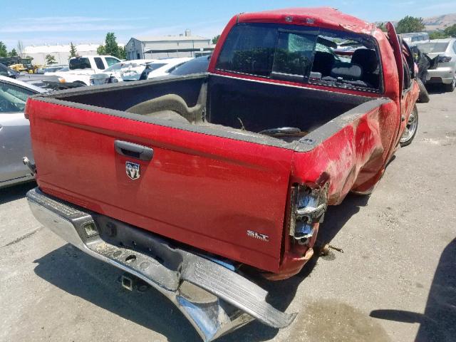 1D7HA18D45S333218 - 2005 DODGE RAM 1500 S RED photo 4