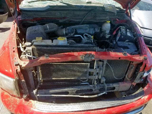 1D7HA18D45S333218 - 2005 DODGE RAM 1500 S RED photo 7