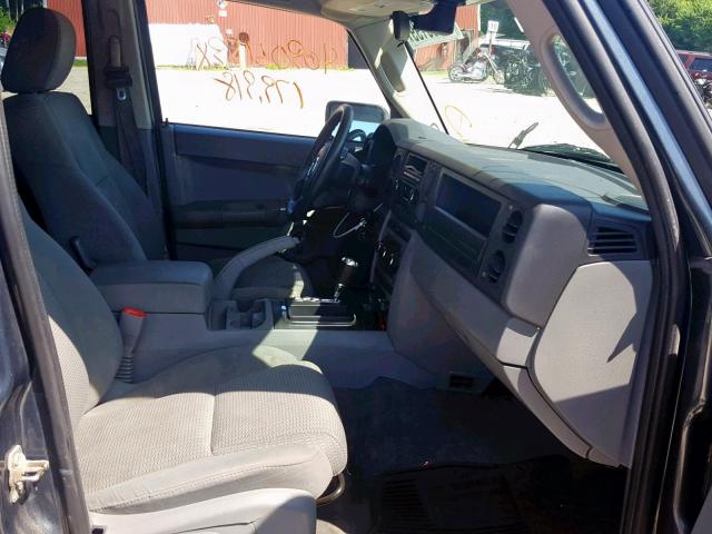 1J8HG48K37C669568 - 2007 JEEP COMMANDER BLUE photo 5