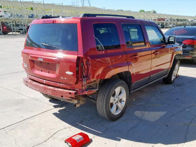 1C4NJRFB4FD354380 - 2015 JEEP PATRIOT LA RED photo 4