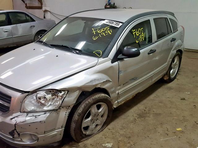 1B3HB48B18D587681 - 2008 DODGE CALIBER SX SILVER photo 9