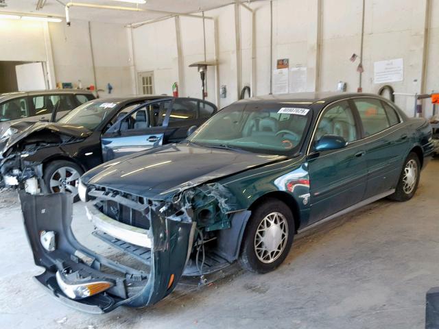 1G4HR54K7YU142685 - 2000 BUICK LESABRE LI GREEN photo 2