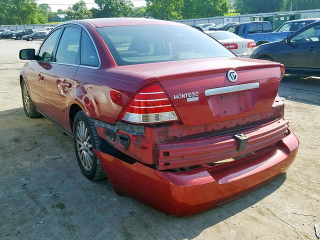 1MEFM42186G603725 - 2006 MERCURY MONTEGO PR RED photo 3