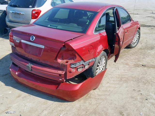 1MEFM42186G603725 - 2006 MERCURY MONTEGO PR RED photo 4