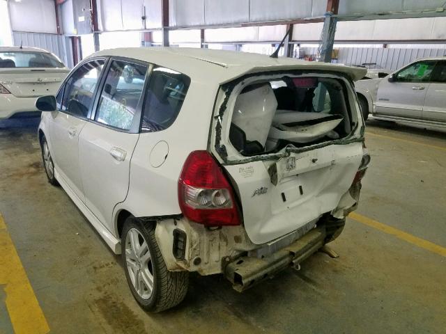 JHMGD37607S014928 - 2007 HONDA FIT S 白色 照片 3