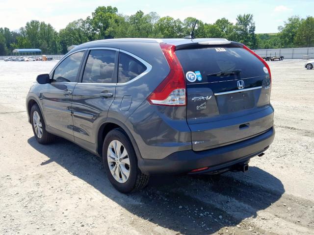 2HKRM4H78DH625260 - 2013 HONDA CR-V EXL GRAY photo 3