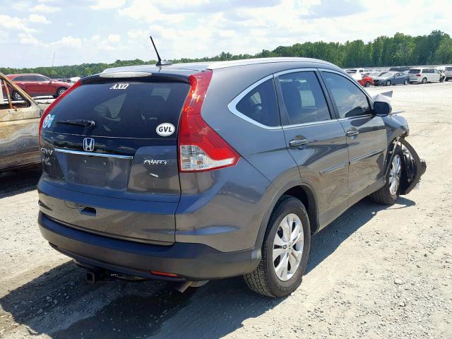 2HKRM4H78DH625260 - 2013 HONDA CR-V EXL GRAY photo 4