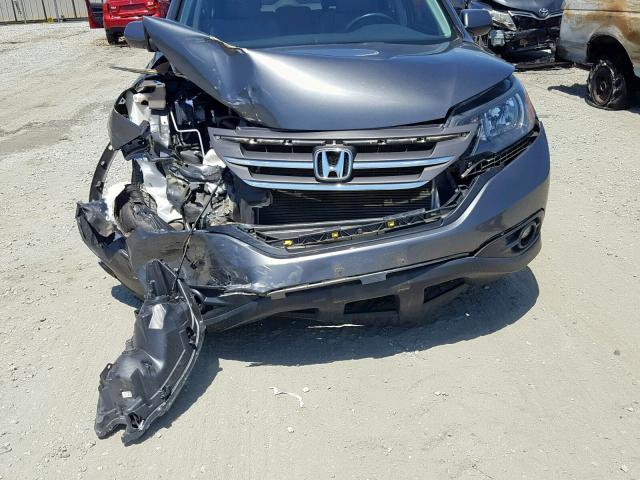 2HKRM4H78DH625260 - 2013 HONDA CR-V EXL GRAY photo 7