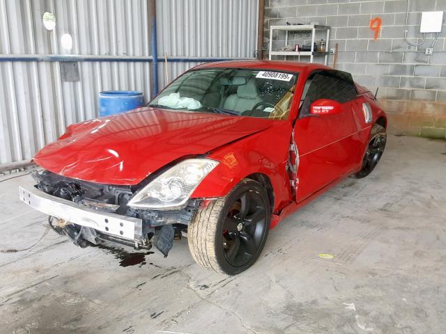 JN1BZ34D47M505252 - 2007 NISSAN 350Z COUPE RED photo 2