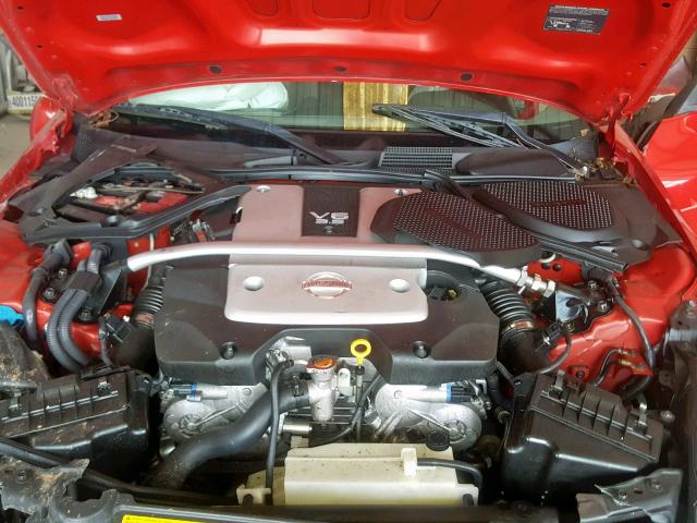 JN1BZ34D47M505252 - 2007 NISSAN 350Z COUPE RED photo 7