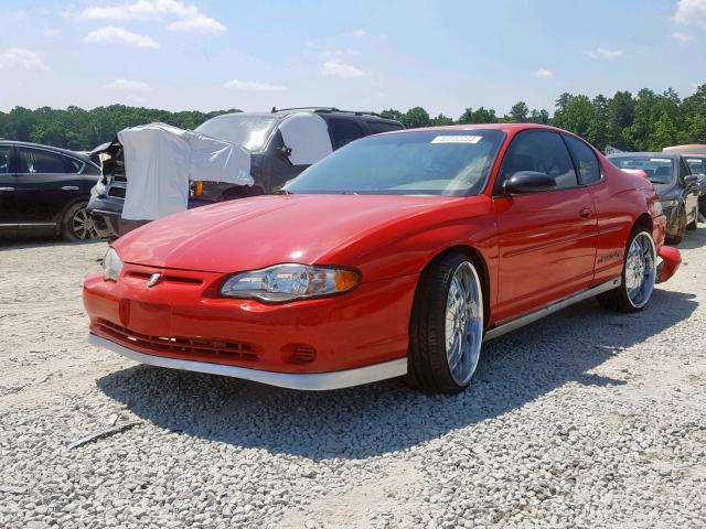 2G1WX15K119255102 - 2001 CHEVROLET MONTE CARL RED photo 2