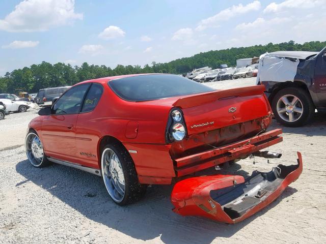 2G1WX15K119255102 - 2001 CHEVROLET MONTE CARL RED photo 3