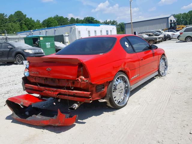 2G1WX15K119255102 - 2001 CHEVROLET MONTE CARL RED photo 4