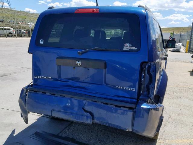 1D4PU2GK7AW141834 - 2010 DODGE NITRO SE BLUE photo 9