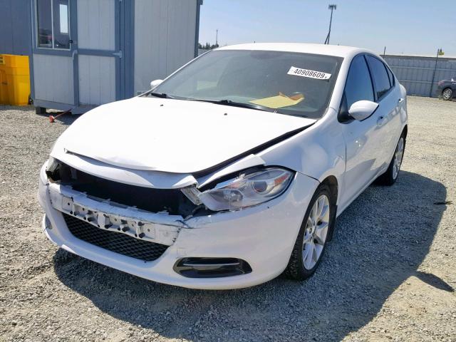 1C3CDFBH5DD713096 - 2013 DODGE DART SXT WHITE photo 2