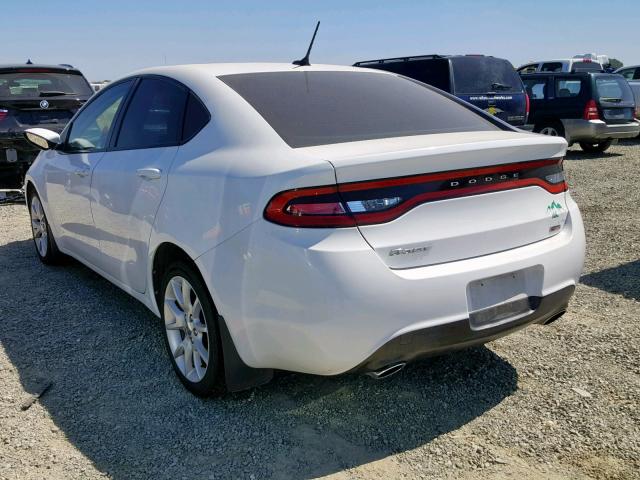 1C3CDFBH5DD713096 - 2013 DODGE DART SXT WHITE photo 3