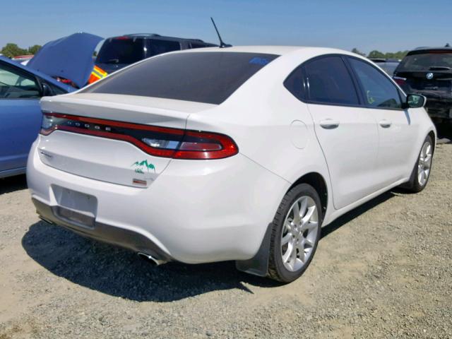 1C3CDFBH5DD713096 - 2013 DODGE DART SXT WHITE photo 4