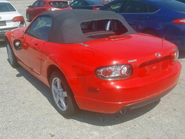 JM1NC25F070124673 - 2007 MAZDA MX-5 MIATA RED photo 3