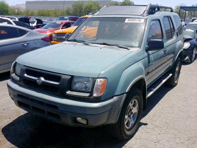 5N1ED28T51C585383 - 2001 NISSAN XTERRA XE GREEN photo 2