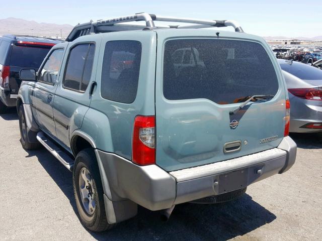 5N1ED28T51C585383 - 2001 NISSAN XTERRA XE GREEN photo 3