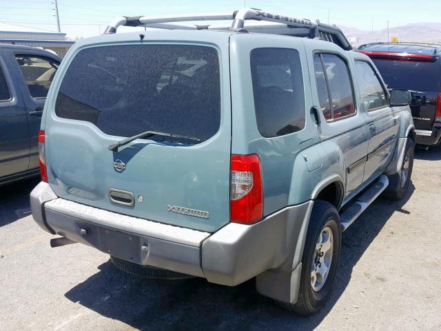 5N1ED28T51C585383 - 2001 NISSAN XTERRA XE GREEN photo 4