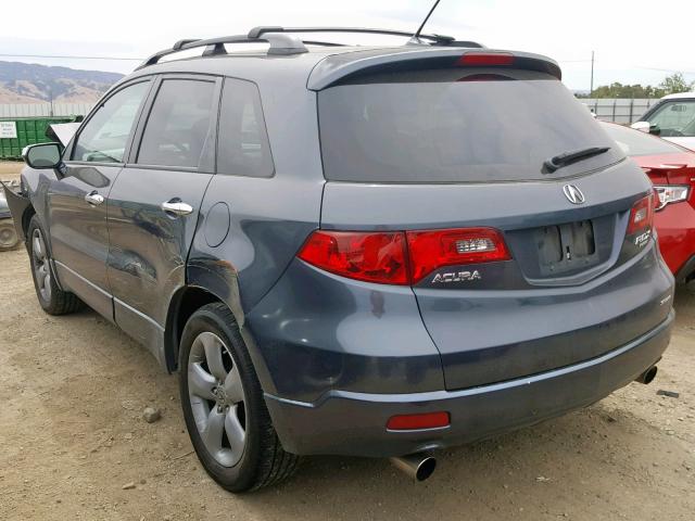 5J8TB18247A012967 - 2007 ACURA RDX GRAY photo 3