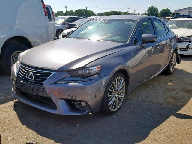 JTHCF1D25E5011579 - 2014 LEXUS IS 250 GRAY photo 2