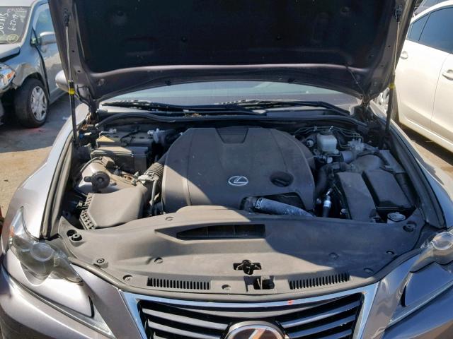 JTHCF1D25E5011579 - 2014 LEXUS IS 250 GRAY photo 7