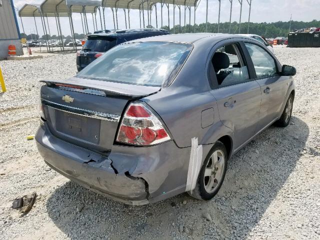 KL1TG56677B067007 - 2007 CHEVROLET AVEO LT GRAY photo 4