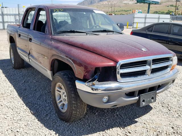 1B7GG2AZ11S159523 - 2001 DODGE DAKOTA QUA MAROON photo 1