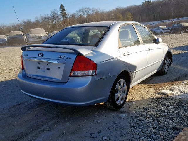 KNAFE122575452990 - 2007 KIA SPECTRA EX BLUE photo 4