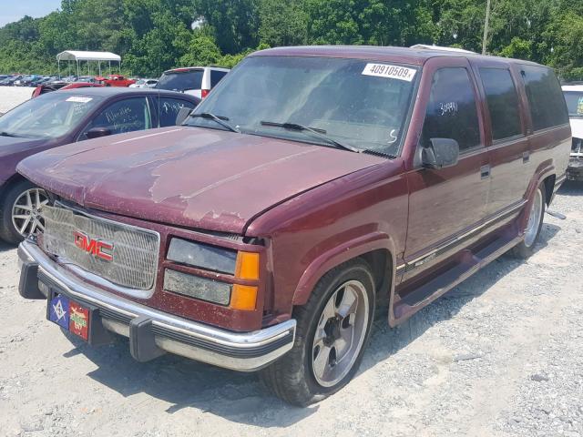 1GKEC16K9RJ768227 - 1994 GMC SUBURBAN C MAROON photo 2