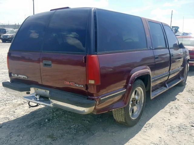 1GKEC16K9RJ768227 - 1994 GMC SUBURBAN C MAROON photo 4