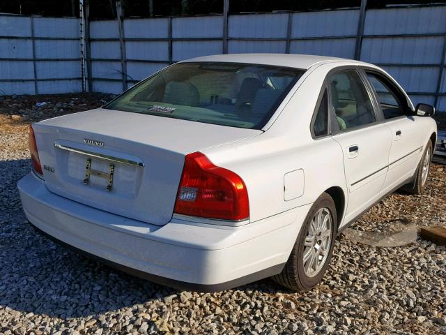 YV1TS592351390709 - 2005 VOLVO S80 2.5T WHITE photo 4